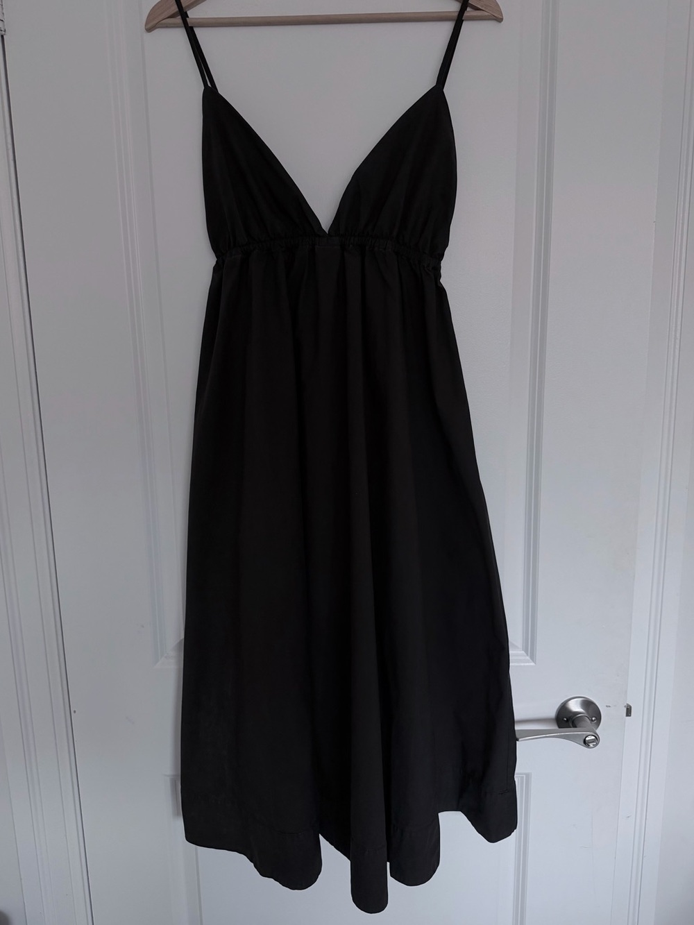 Black Spaghetti Strap V-Neck Women’s Dress